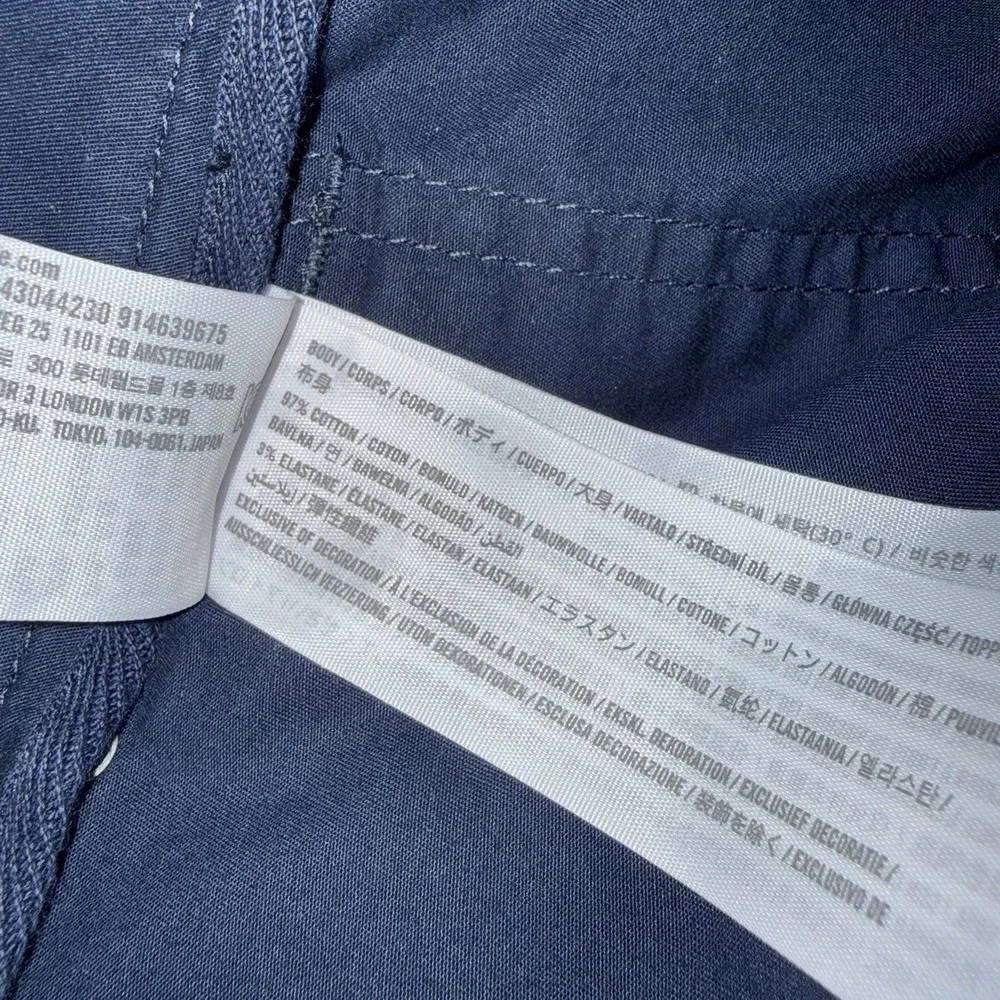 Abercrombie & Fitch Navy Utility‎ Cargo Front Button Skirt Womens XL NEW